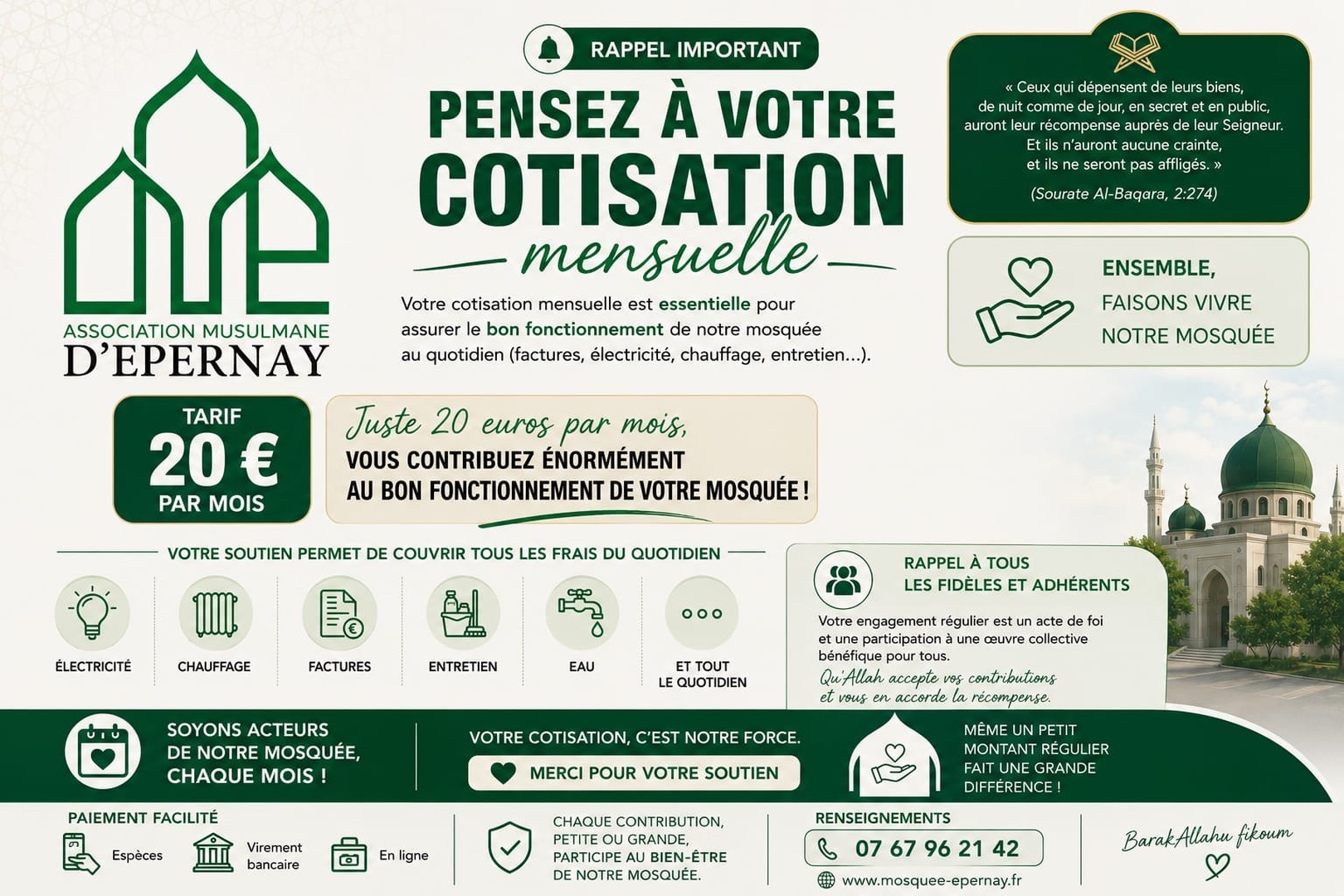 Cotisations mensuels