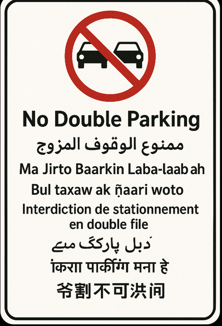 No double parking