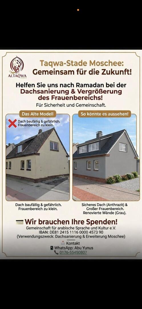 Spende für Dachsanierung