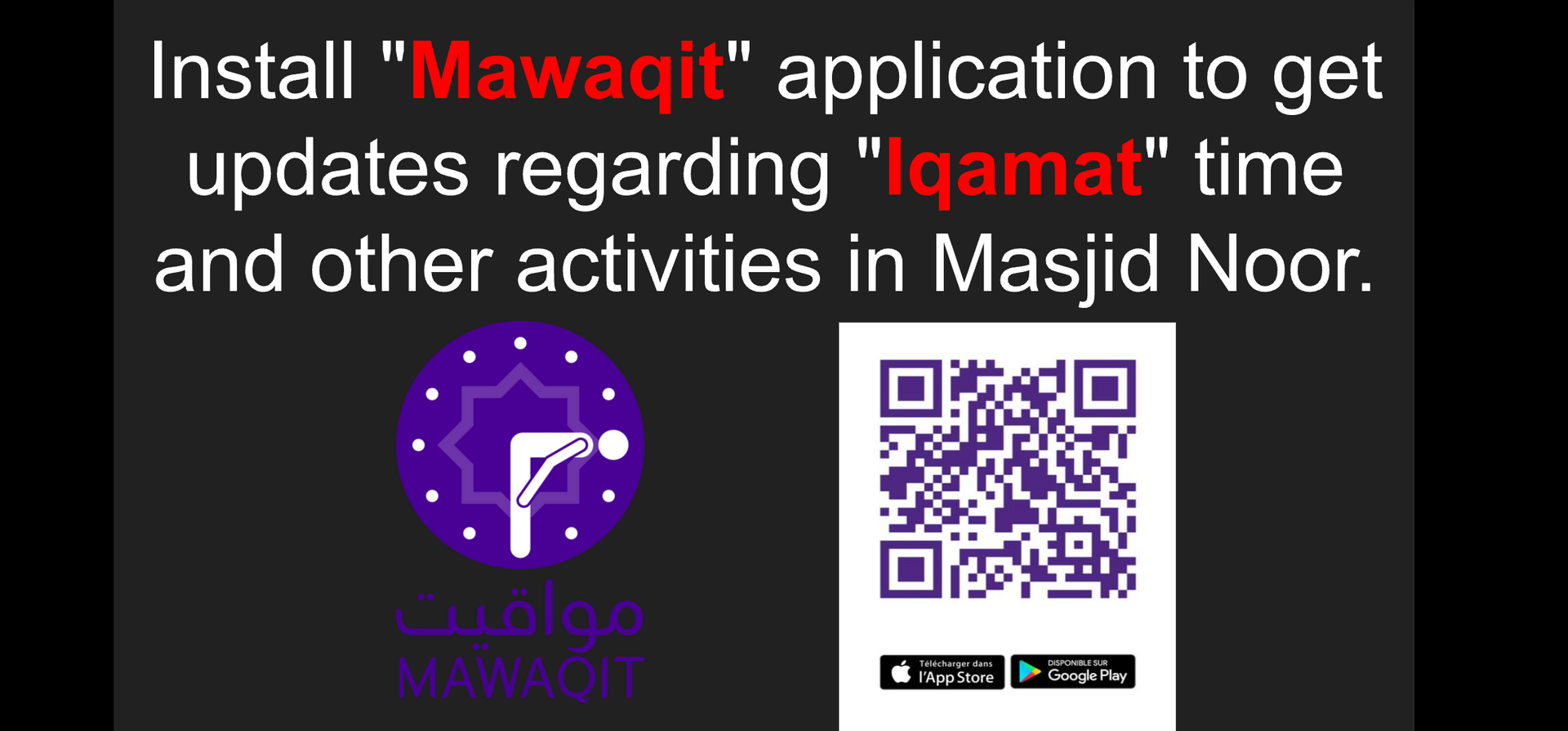Install Mawaqit App