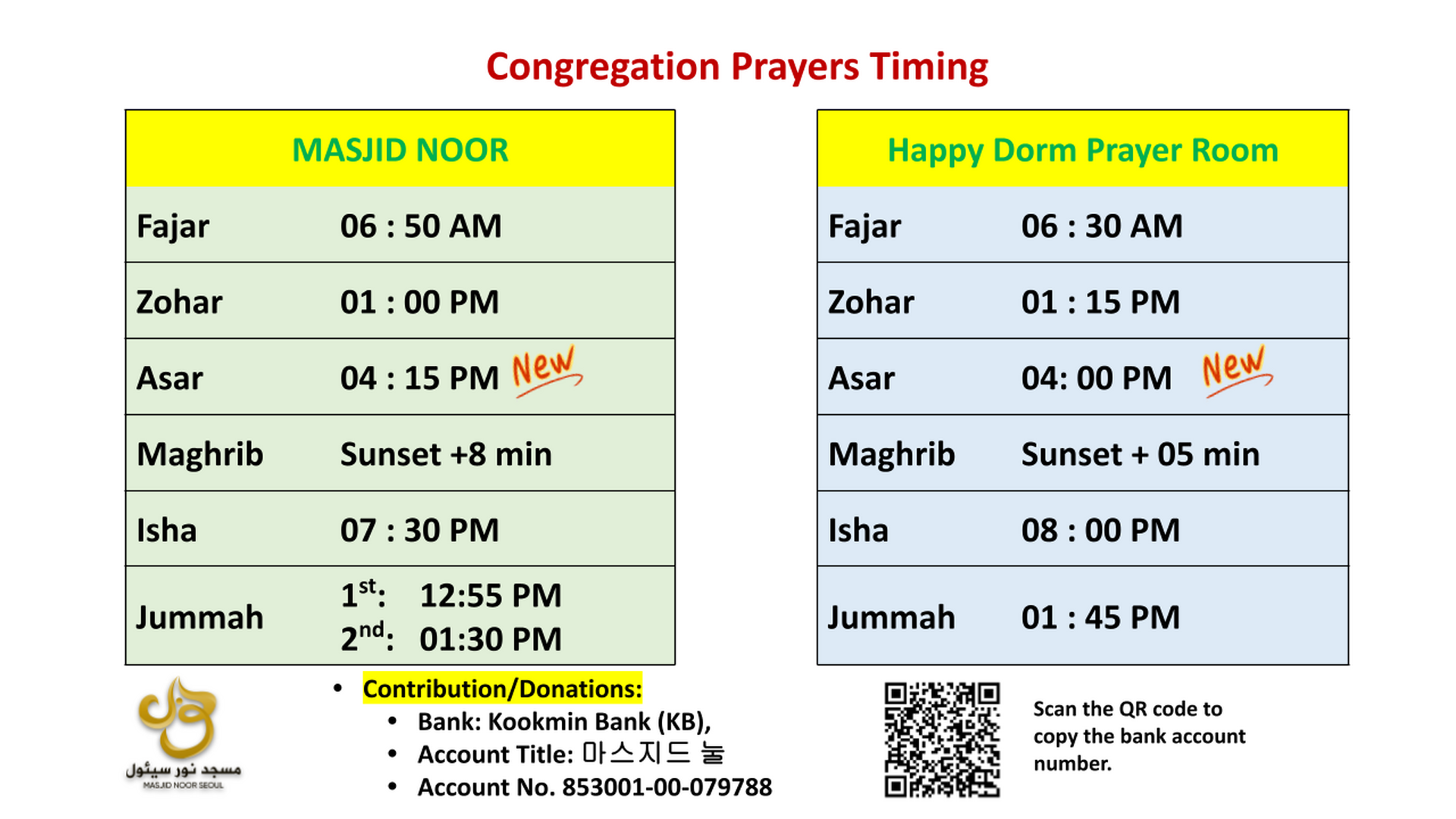 Asar Jamat Time Changed