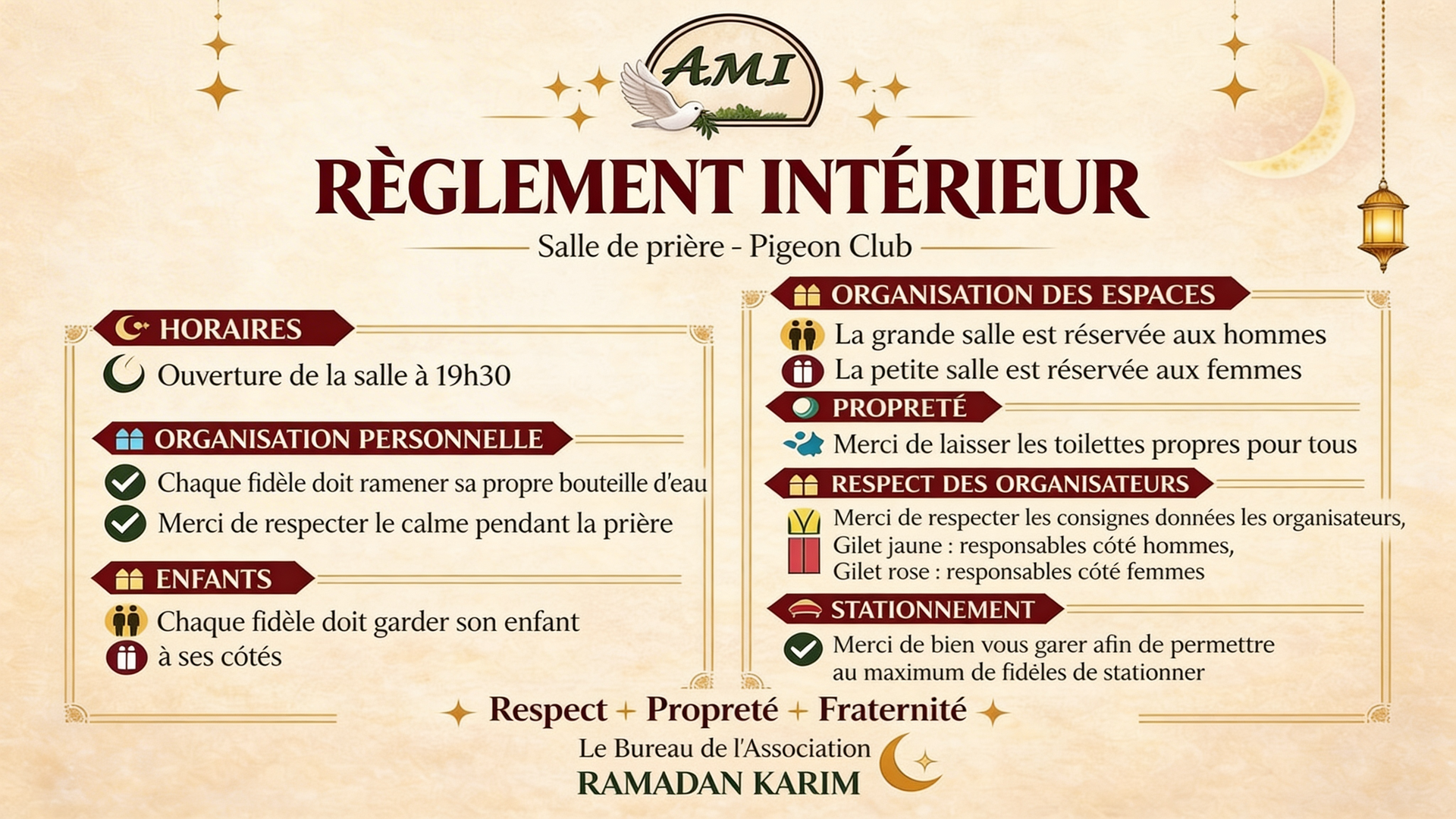 Règlement Interieur - Salle PIgeon Club