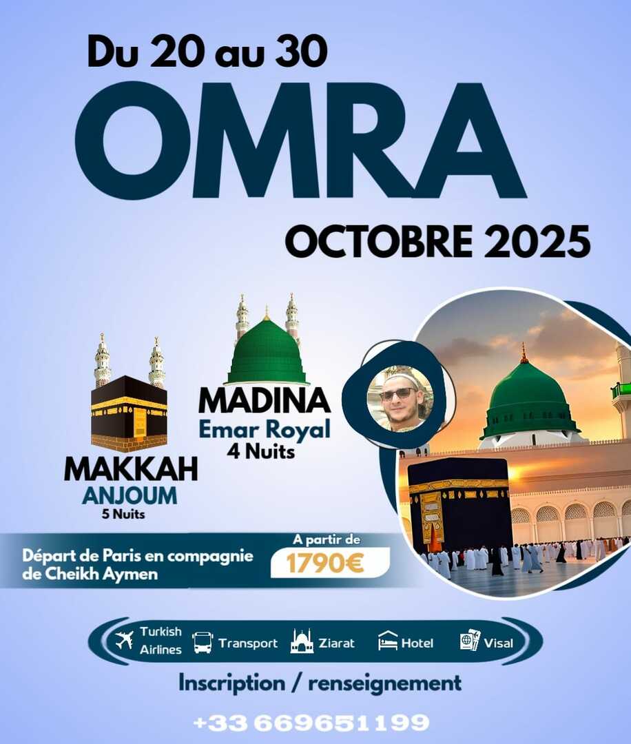 Omra 20 au 30 octobre 2025