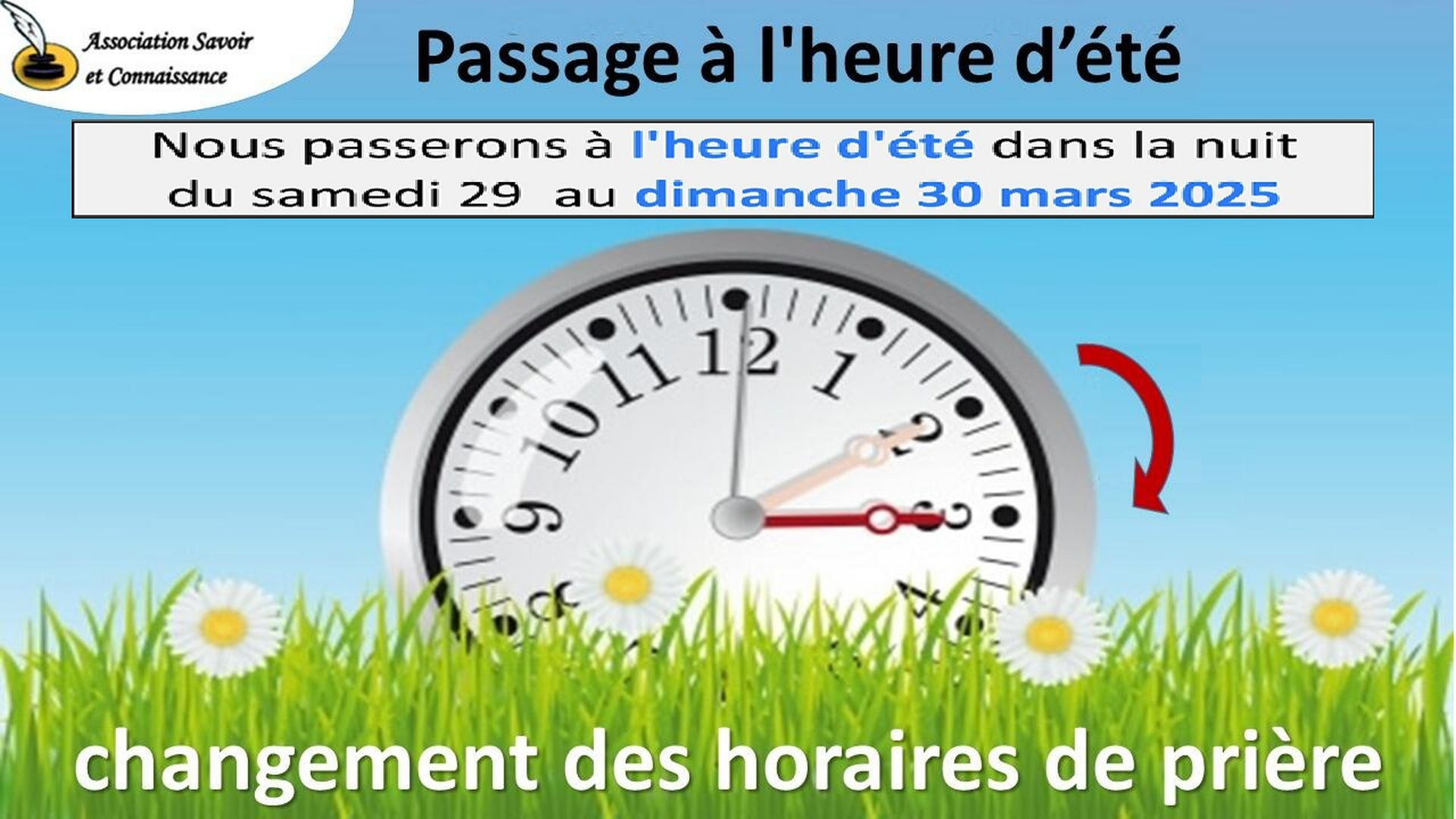 Changement horaire été