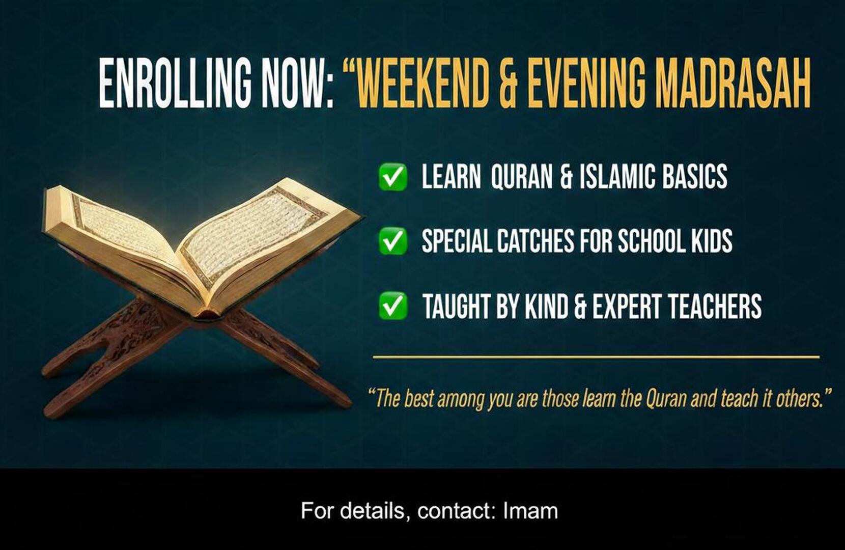 Weekend & Evening Madrasah