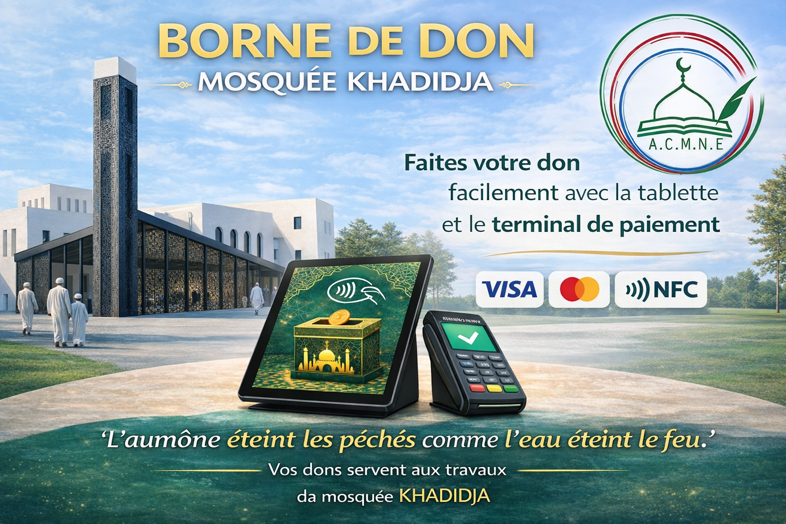 Faire don avec la borne