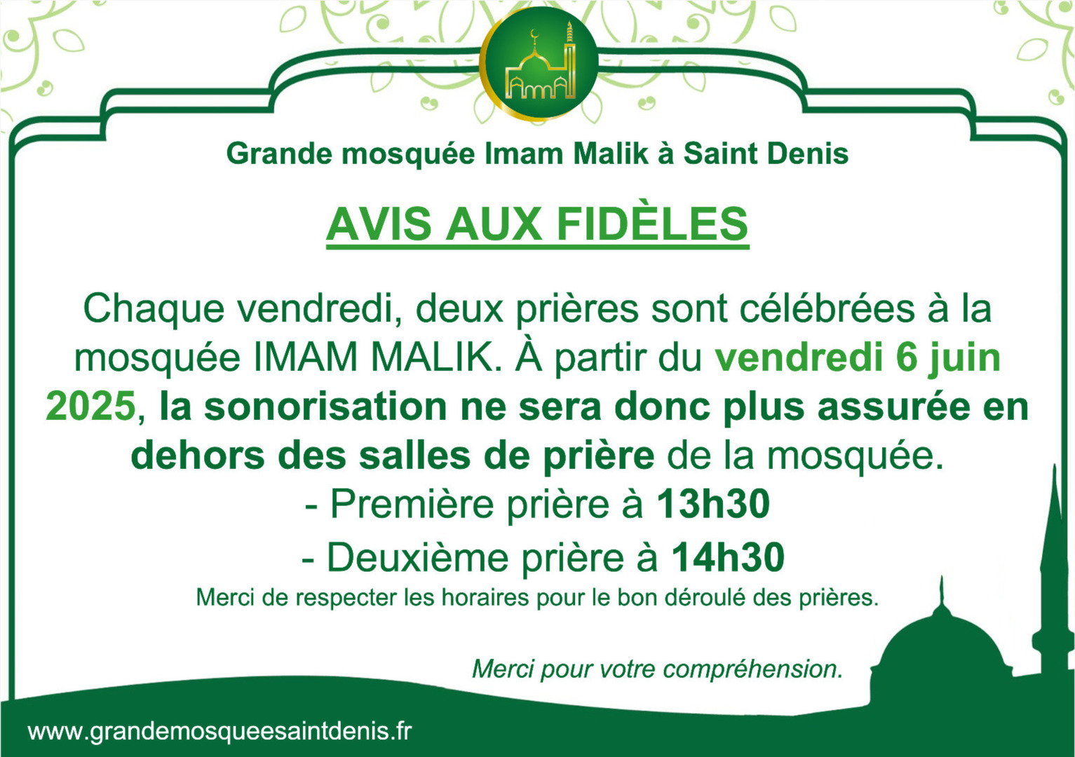Prière vendredi