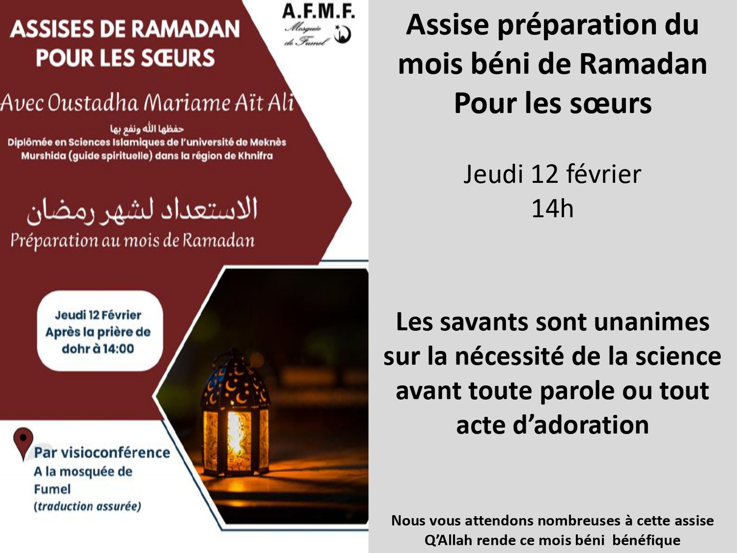 assise préparation ramadan-soeurs