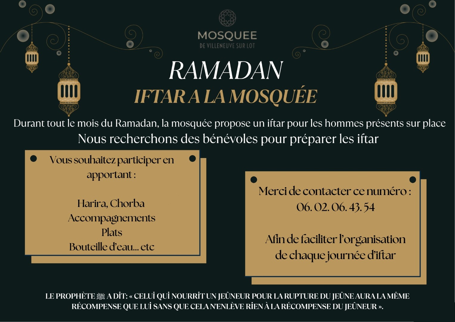 Iftar à la mosquée
