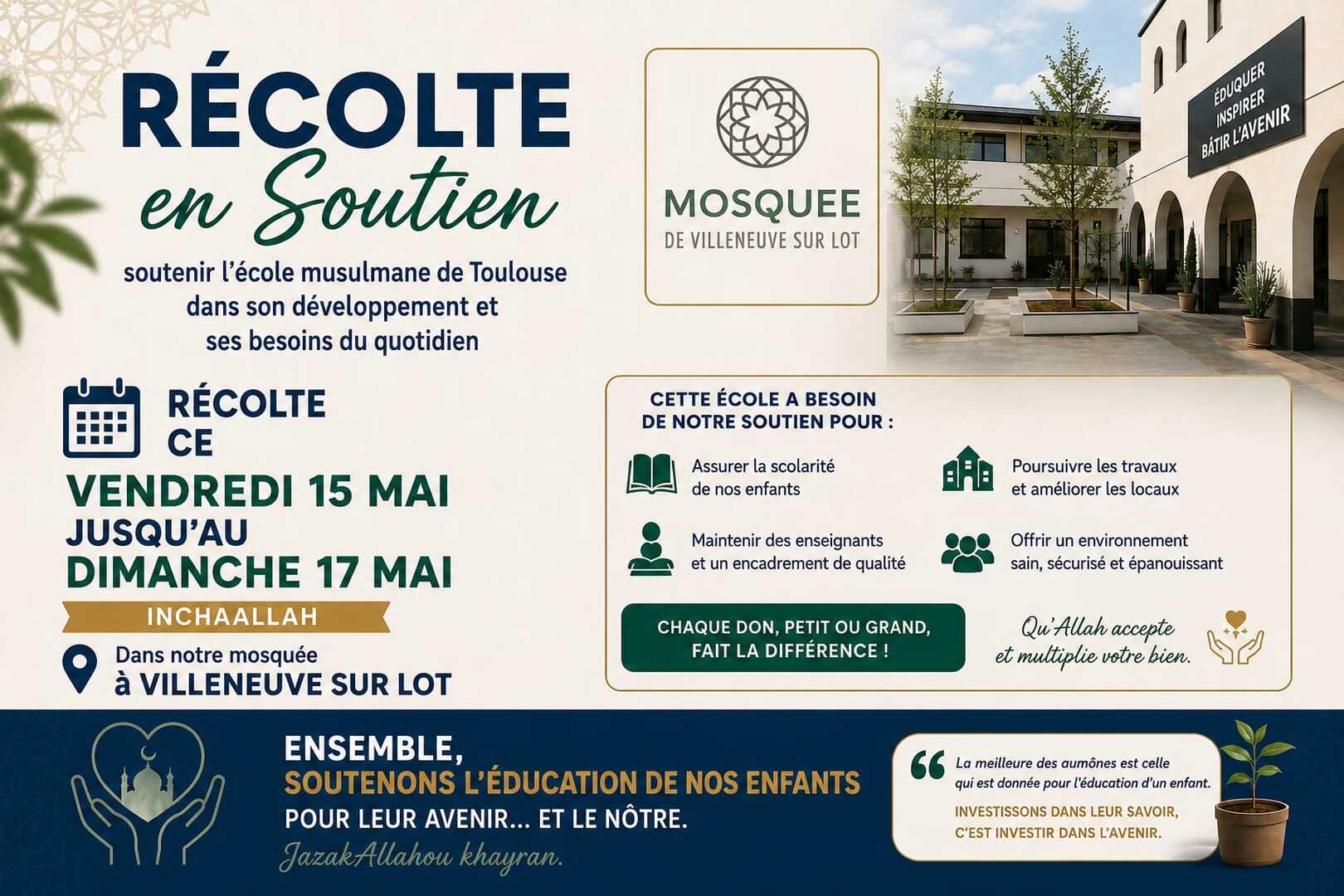 Collecte pour une école musulmane