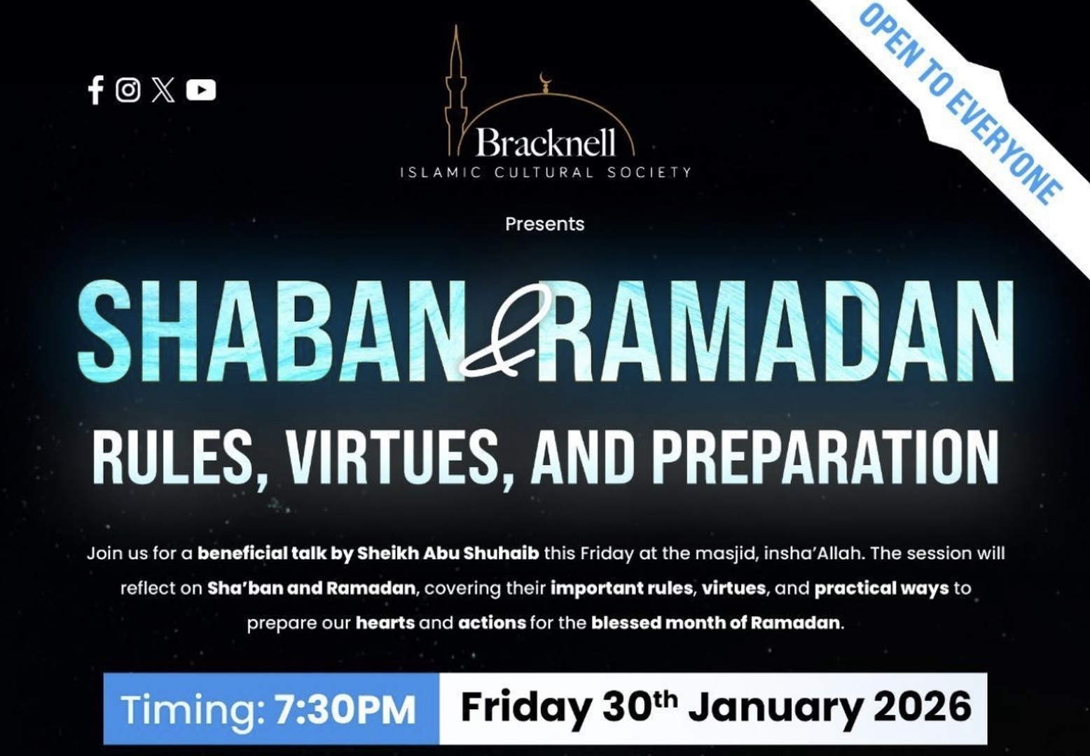 TONIGHT 19:15 Ramadan Prep Sh Abu Sohaib