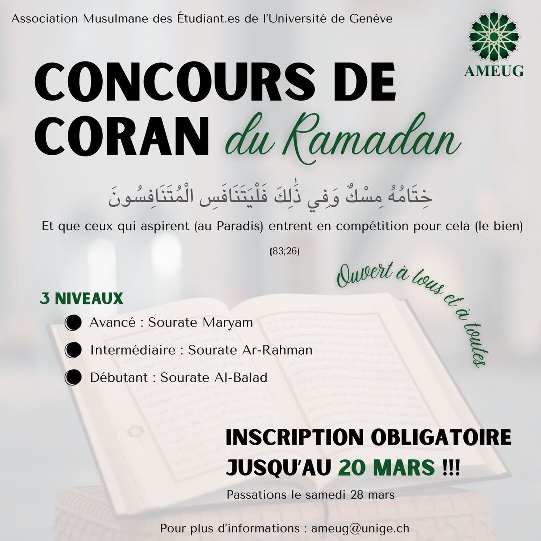 Concours CORAN 28.03.2026