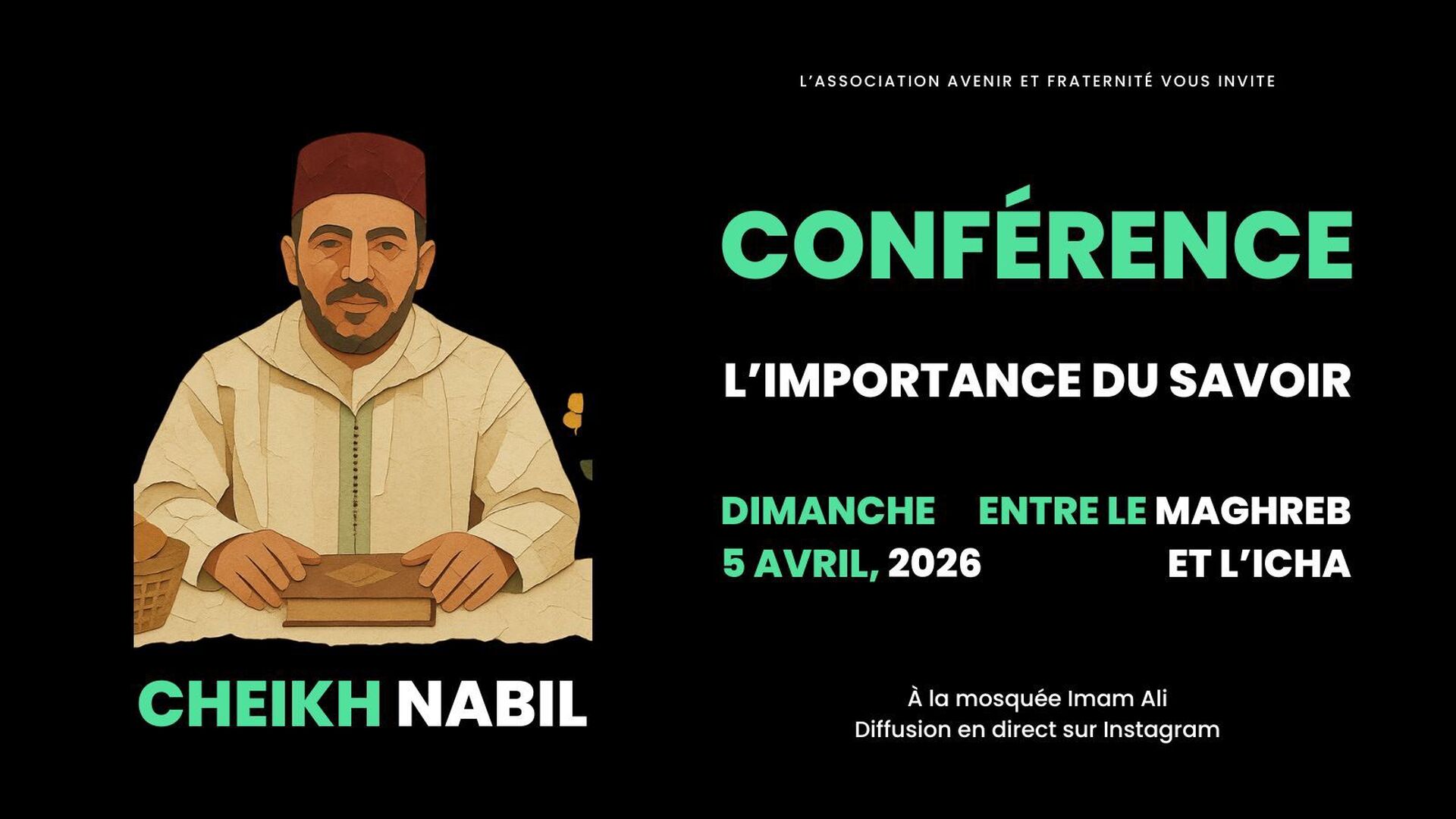 Conférence dimanche 5 avril 26