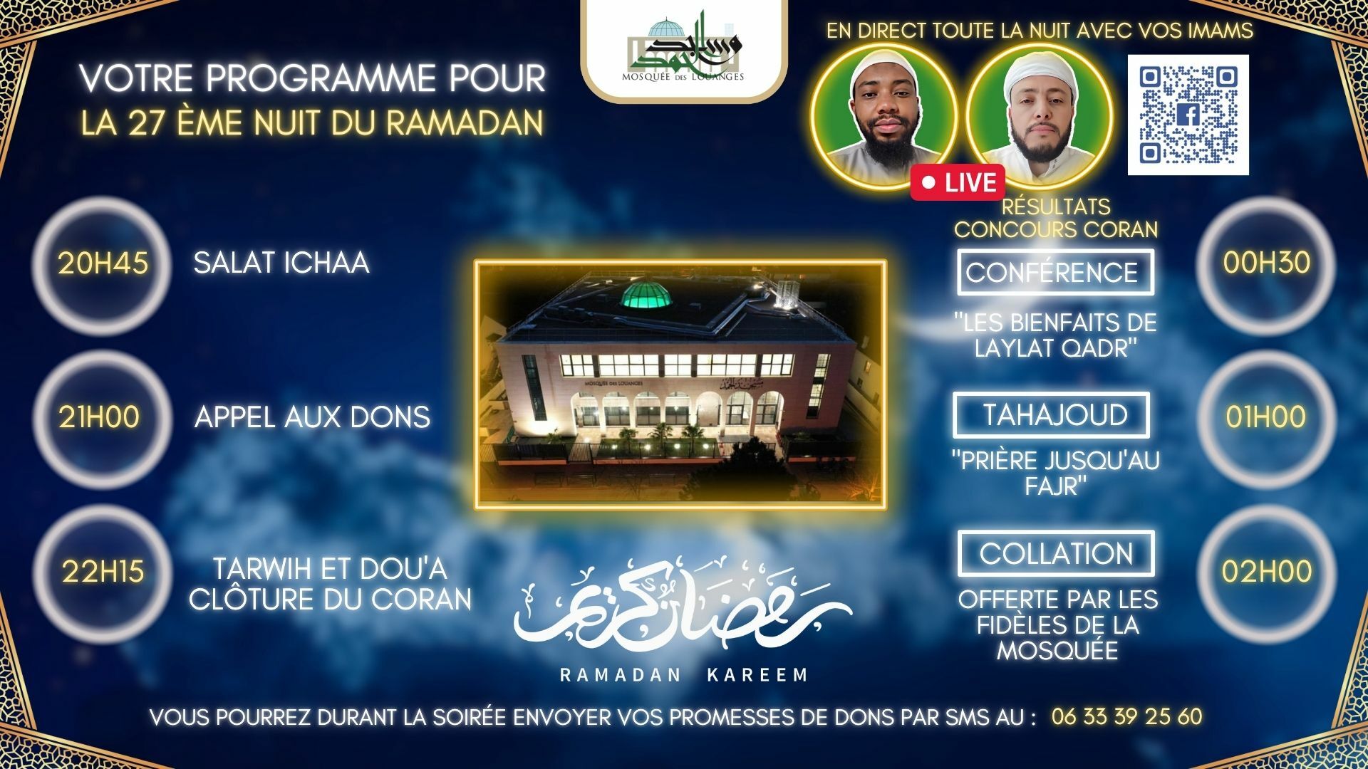 PROGRAMME DE LA 27EME NUIT RAMADAN 2025