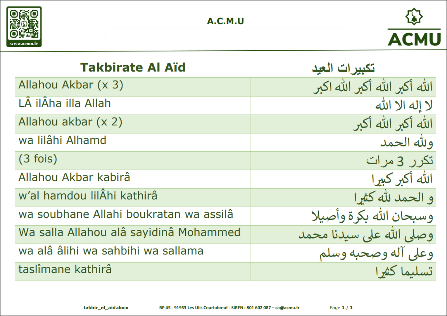 Takbirate Al AÏD
