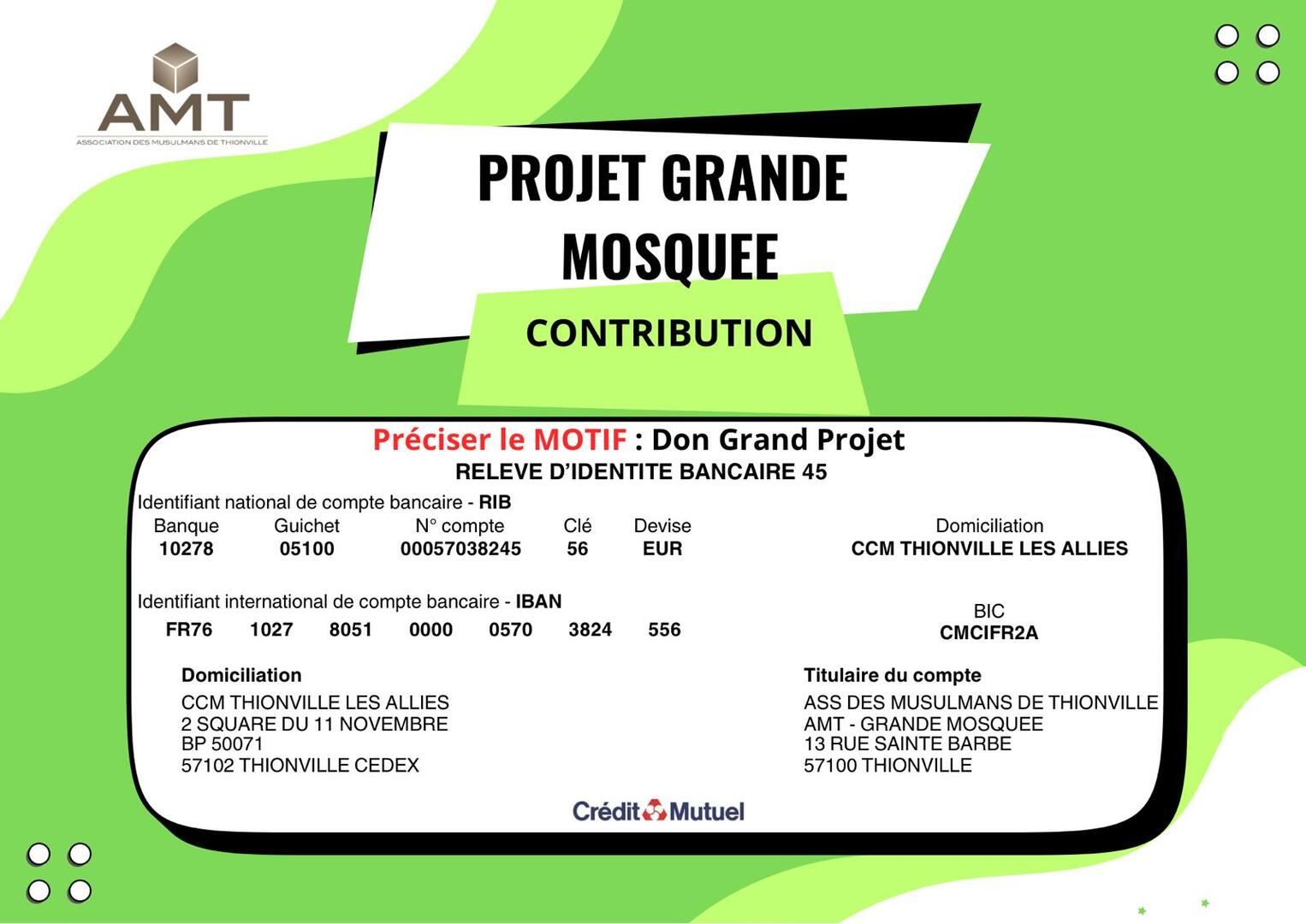 Pour le Projet de la Grande Mosquée
