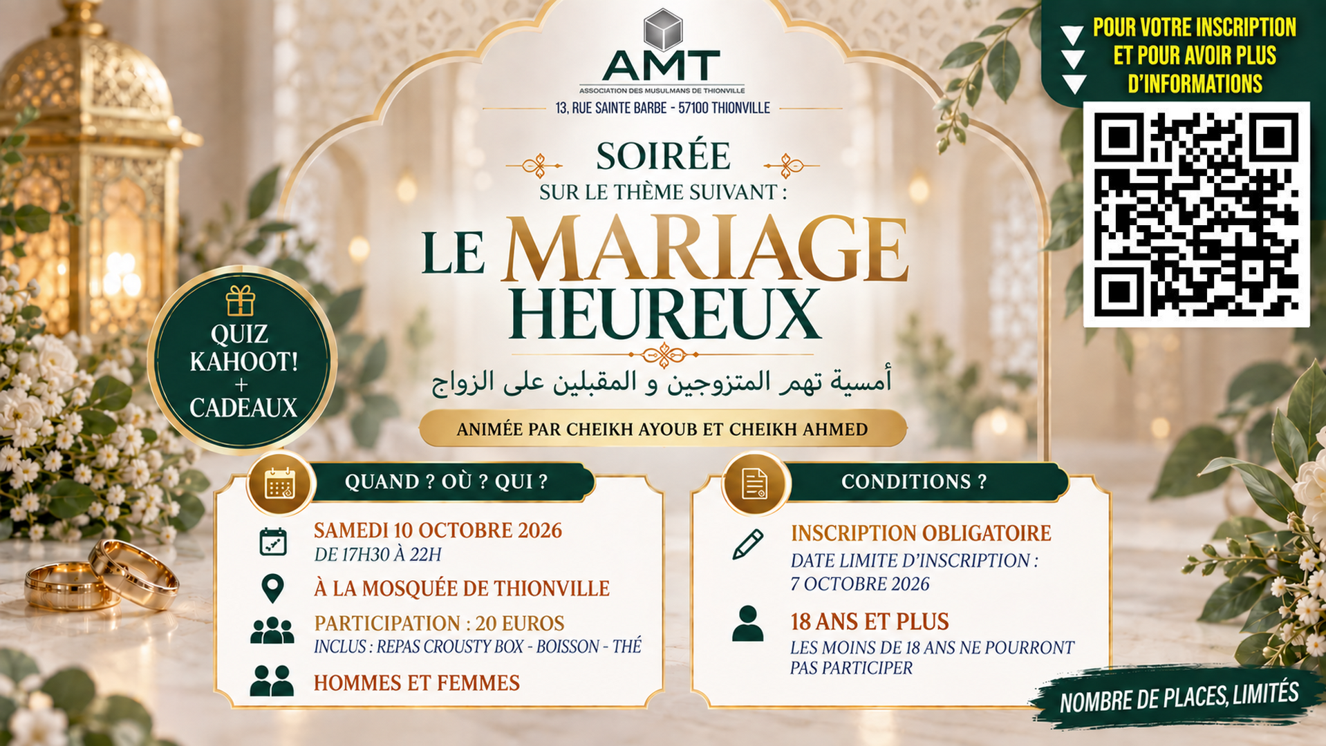 Soirée à thème : Le mariage heureux