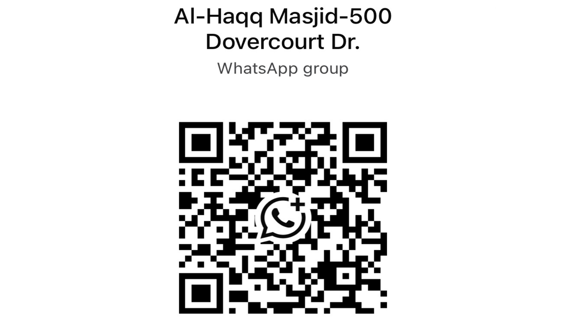 Masjid WhatsApp group