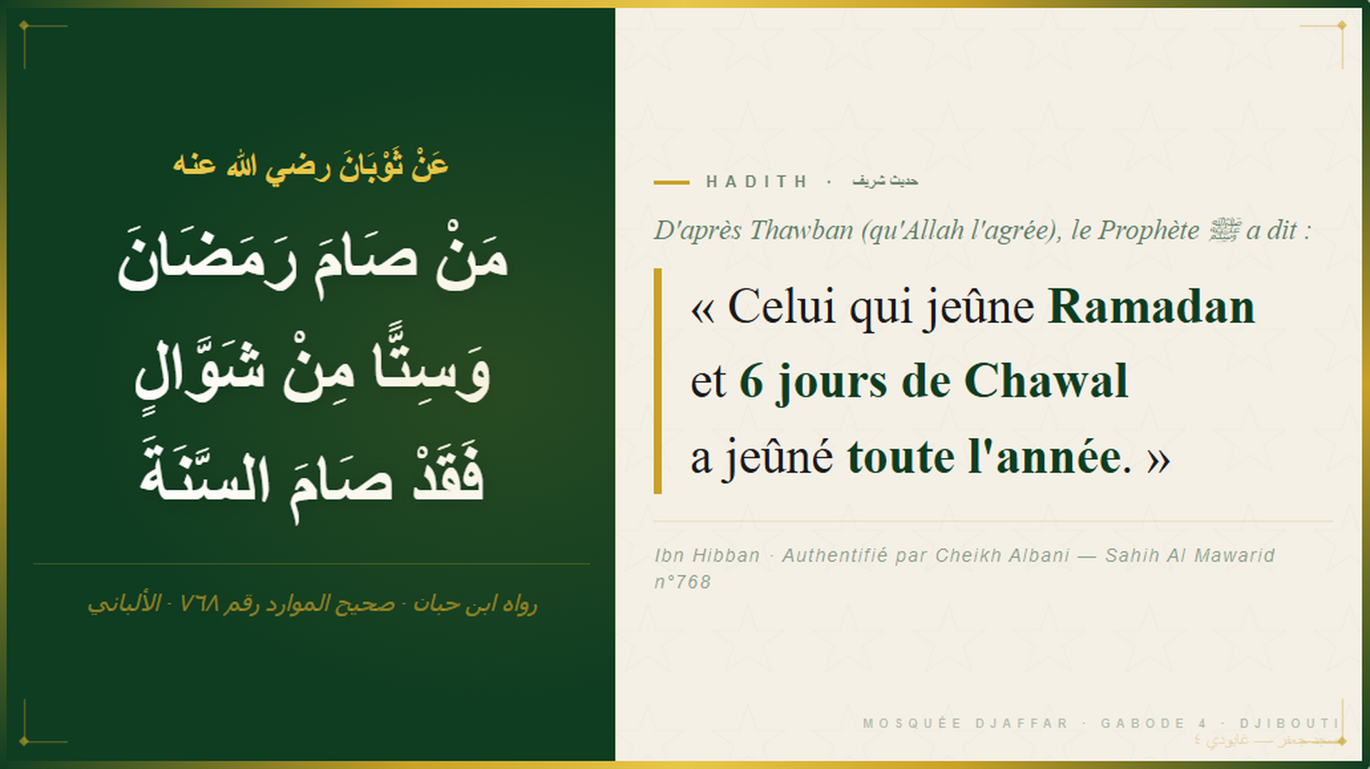 Marhab ya ramadan Hadith