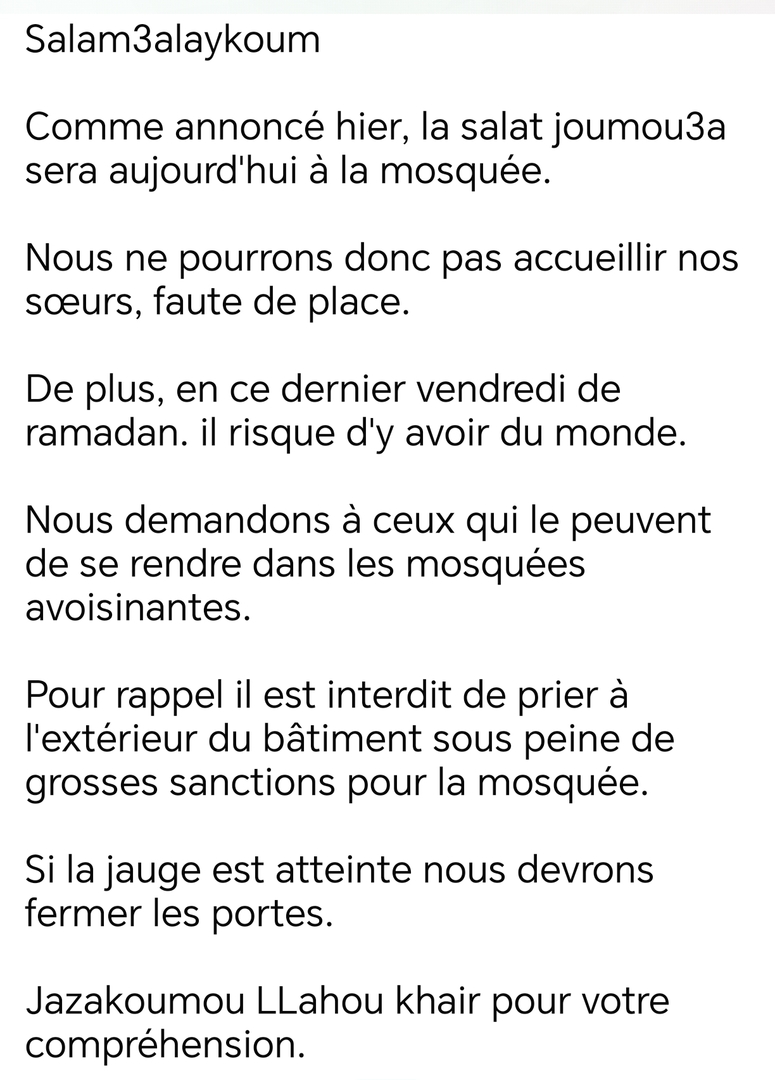 Joumou3a du 13 mars 2026