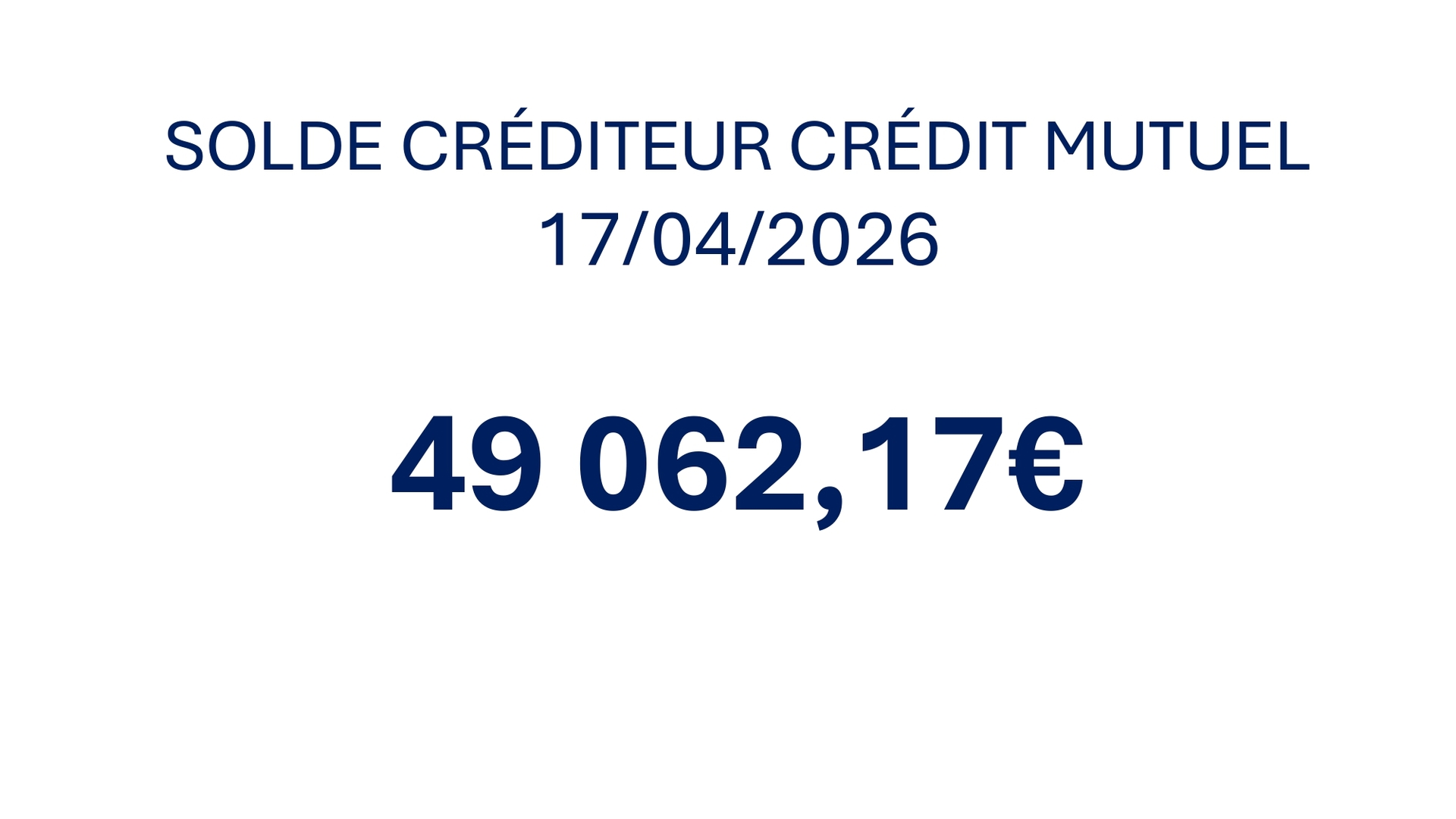 Solde créditeur 17/04/2026