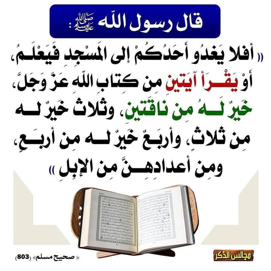 خيركم من تعلم القرآن وعلمه
