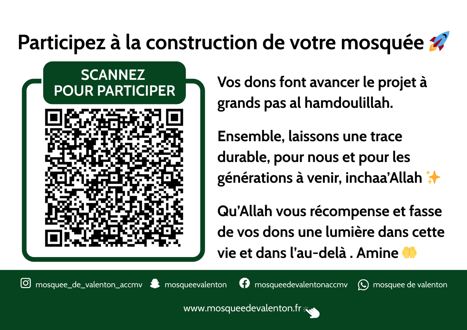 Grâce à vos dons, le projet prend forme