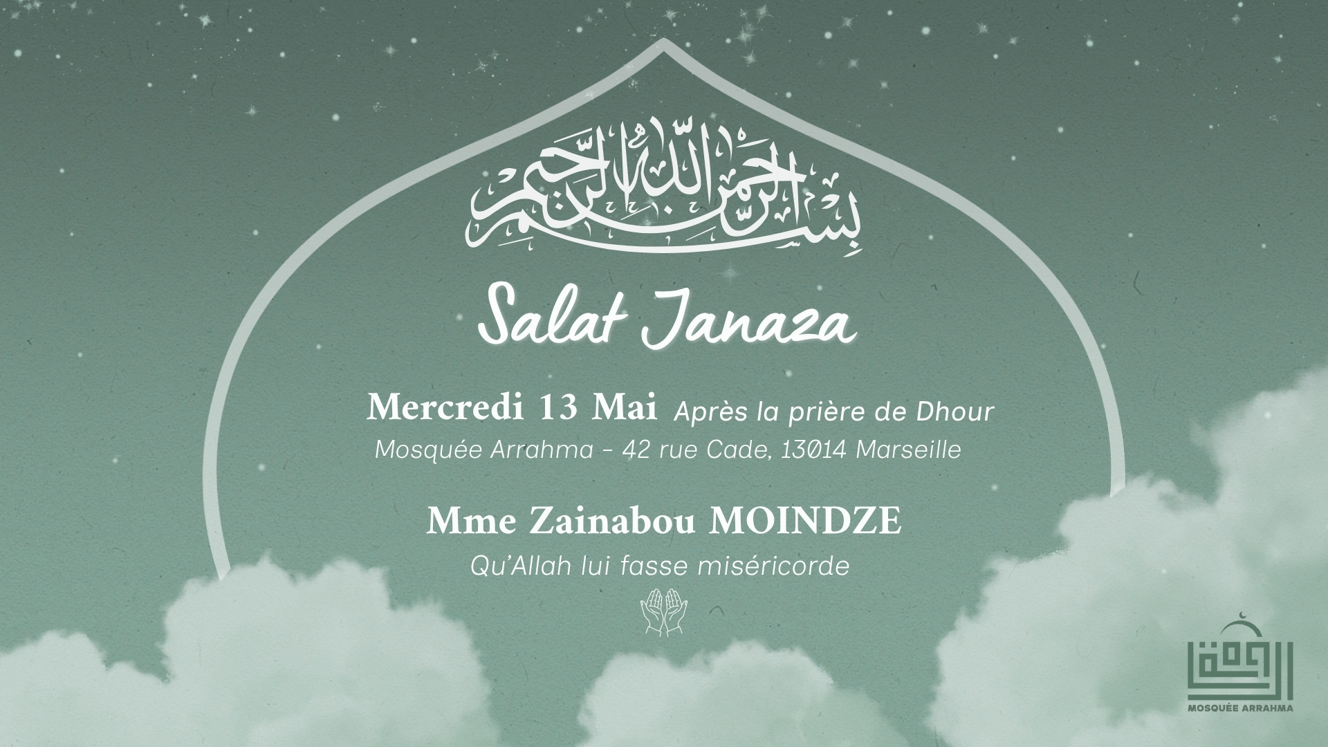 Salat Janaza - Mercredi 13 Mai