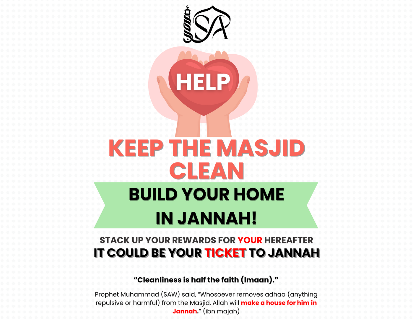 Keep Our Masjid Clean!