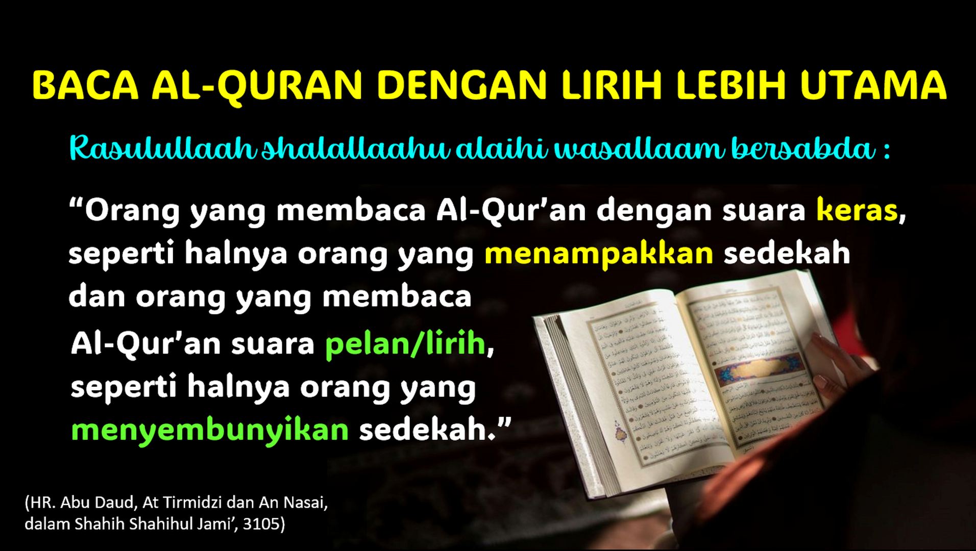Baca Alquran Lirih lebih utama