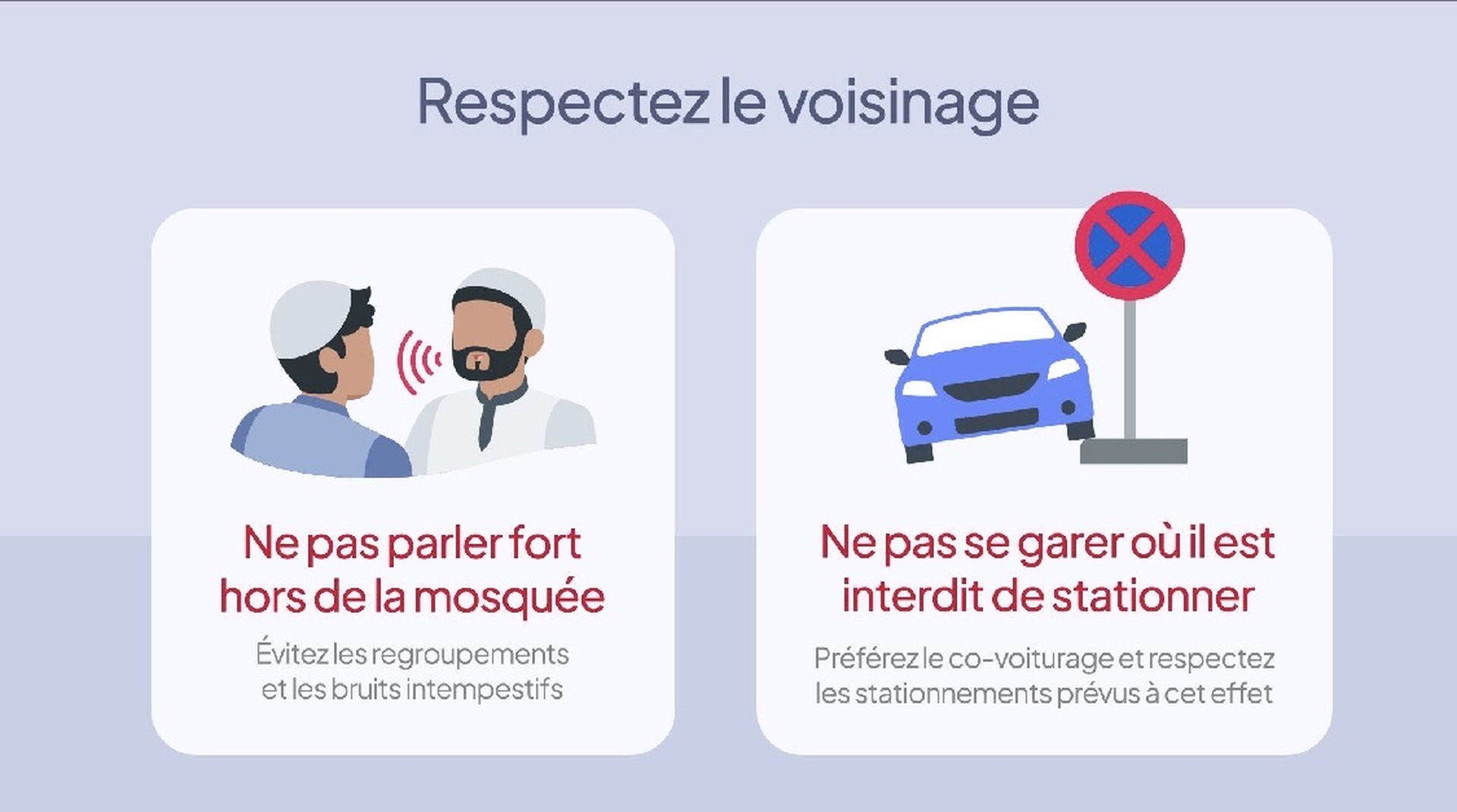 Stationnement autour de la mosquée