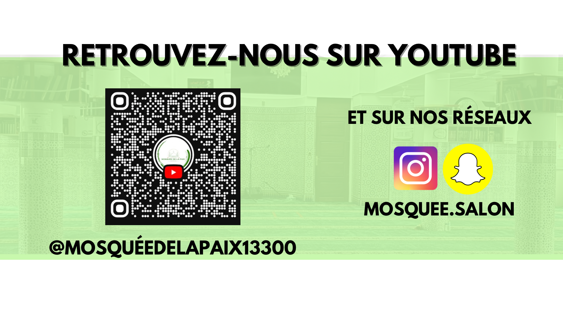 Retrouvez votre mosquée sur les réseaux