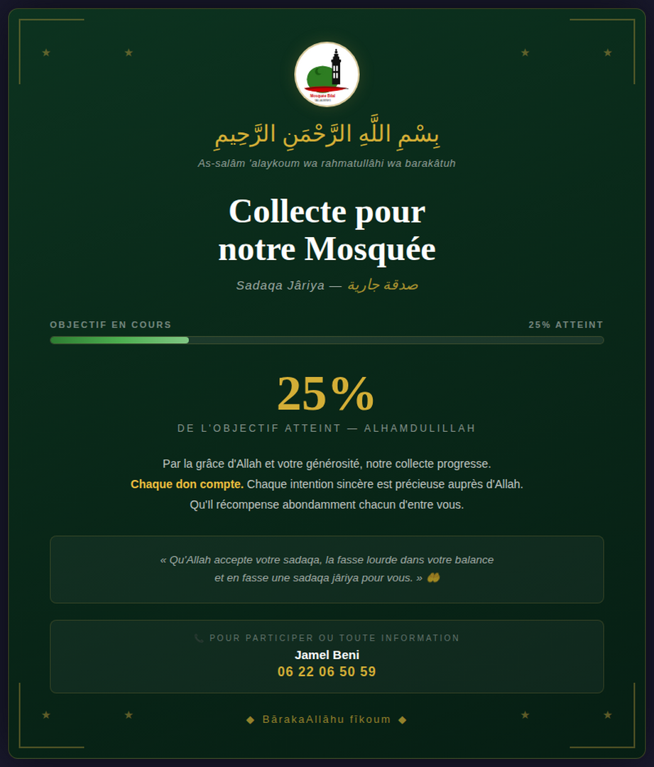 Avancement récolte