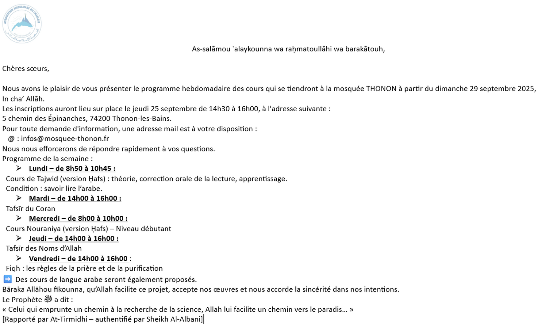 cours