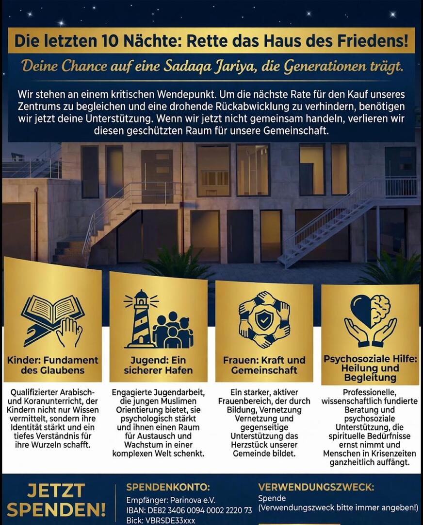 RETTE DAS HAUS DES FRIEDENS!