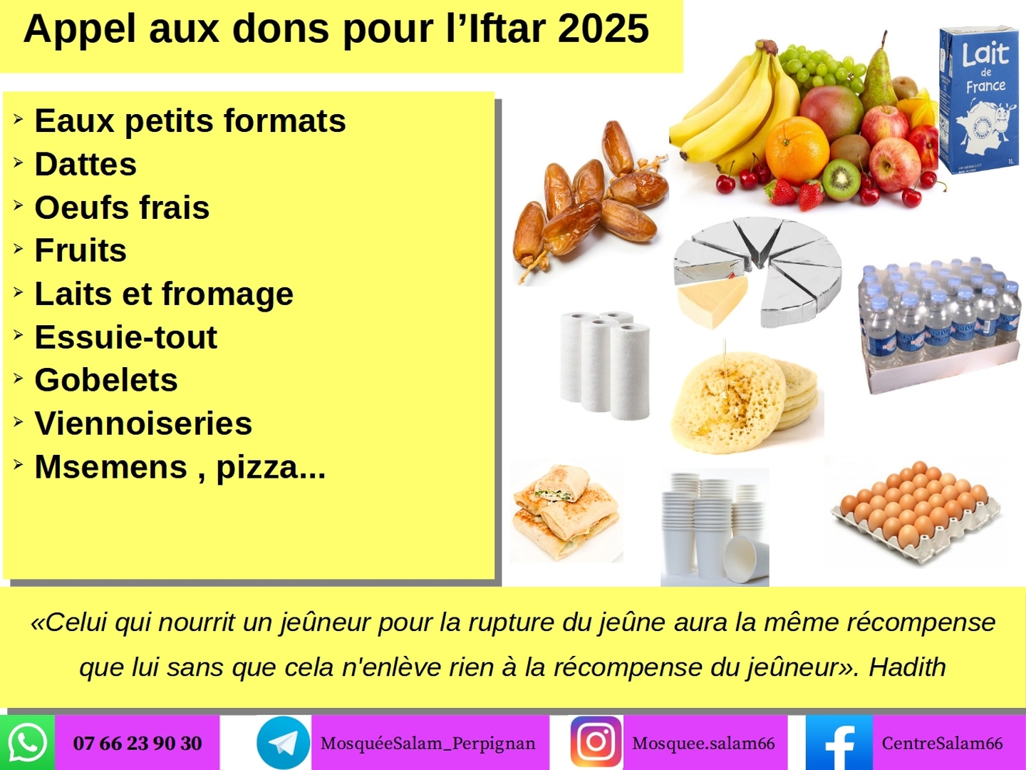 appel aux dons ramadhan