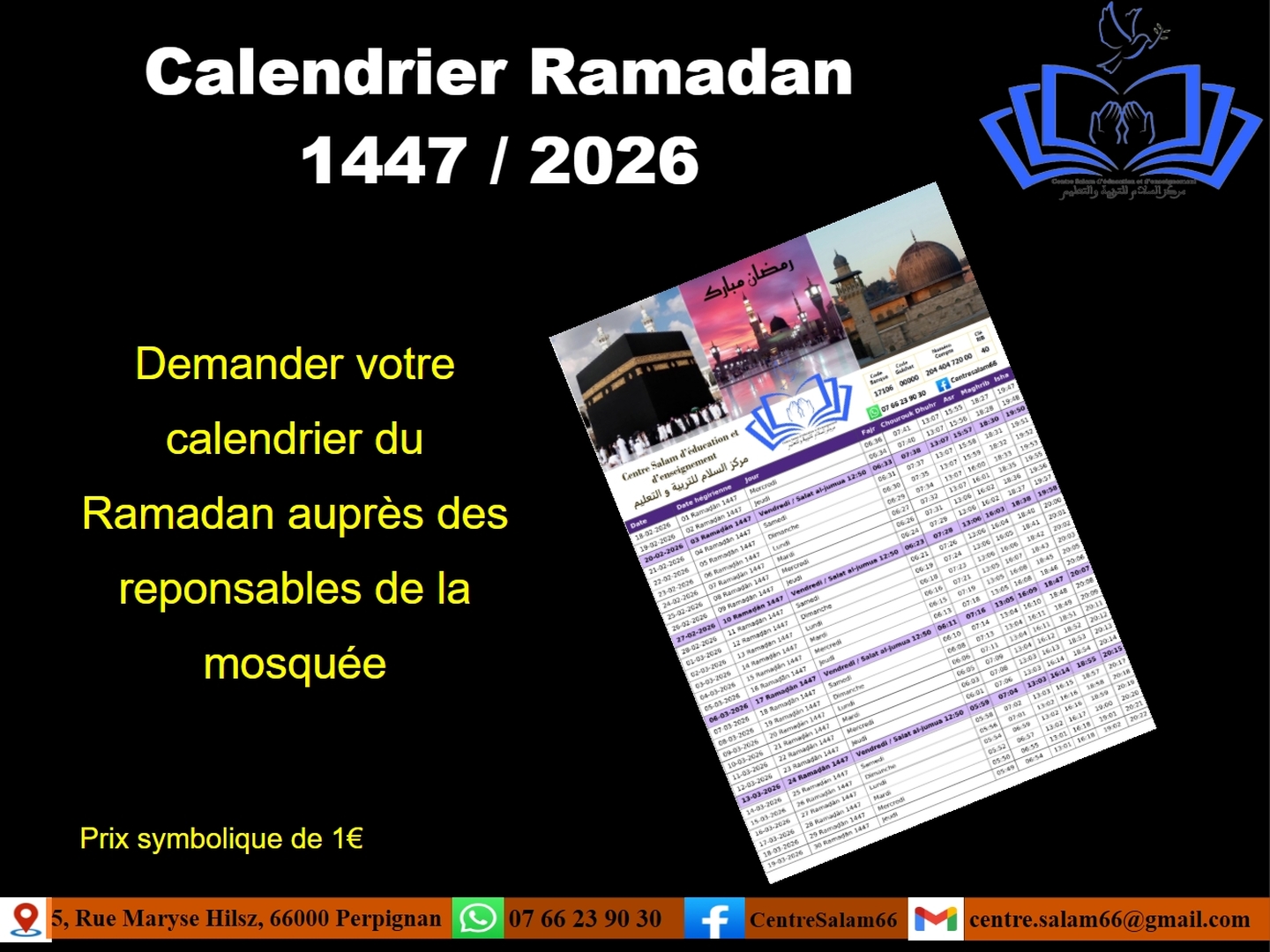 Calendrier ramadan