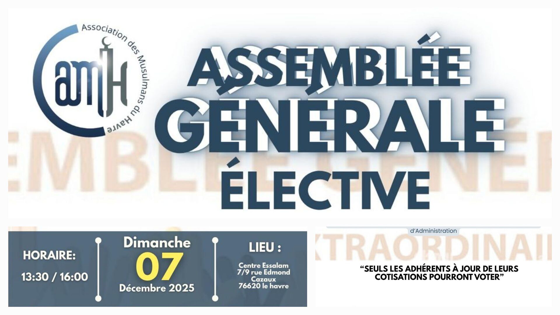 Assemblée Générale le 07 décembre 2025