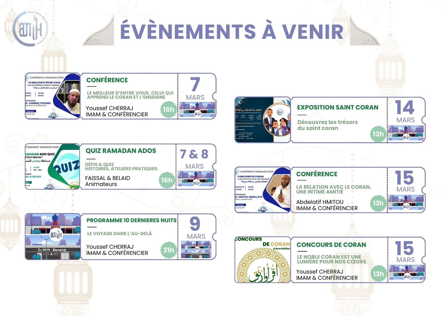 evenements a venir