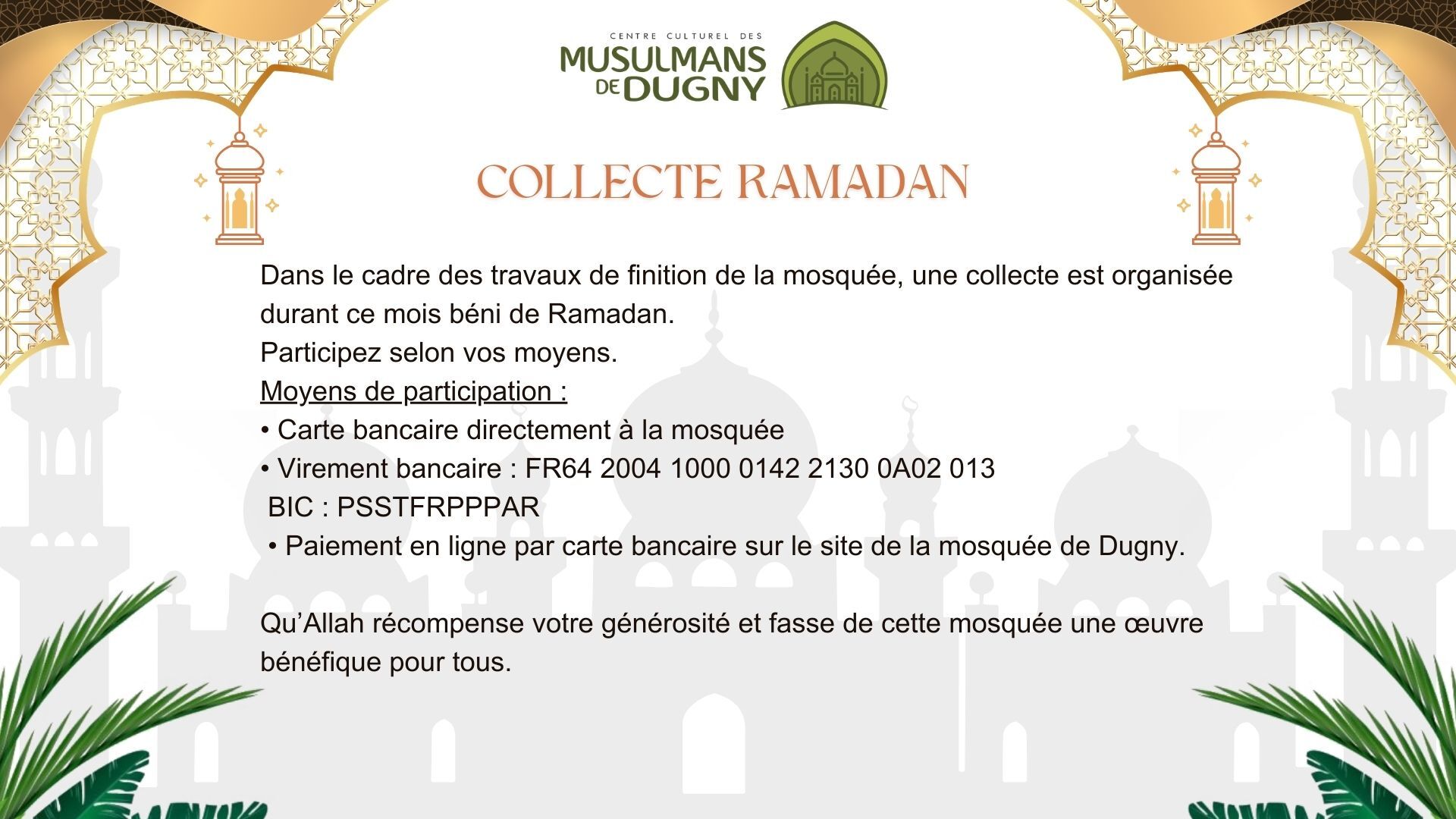 Collecte Ramadan 2026