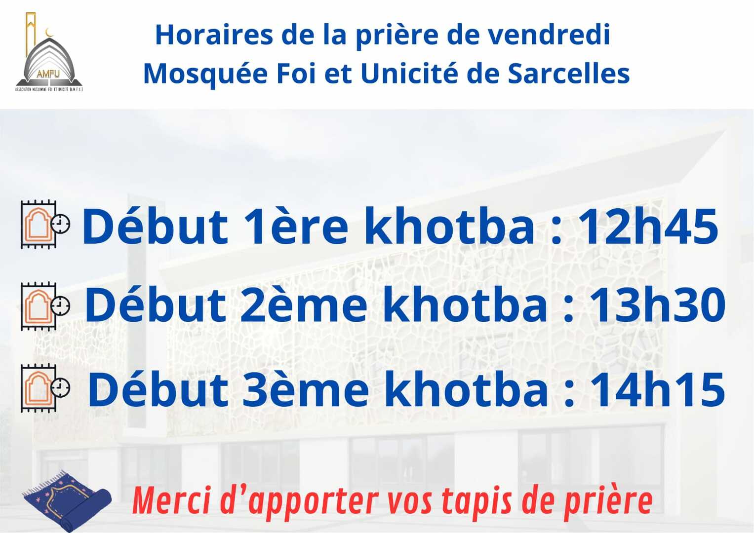 horaires joumoua