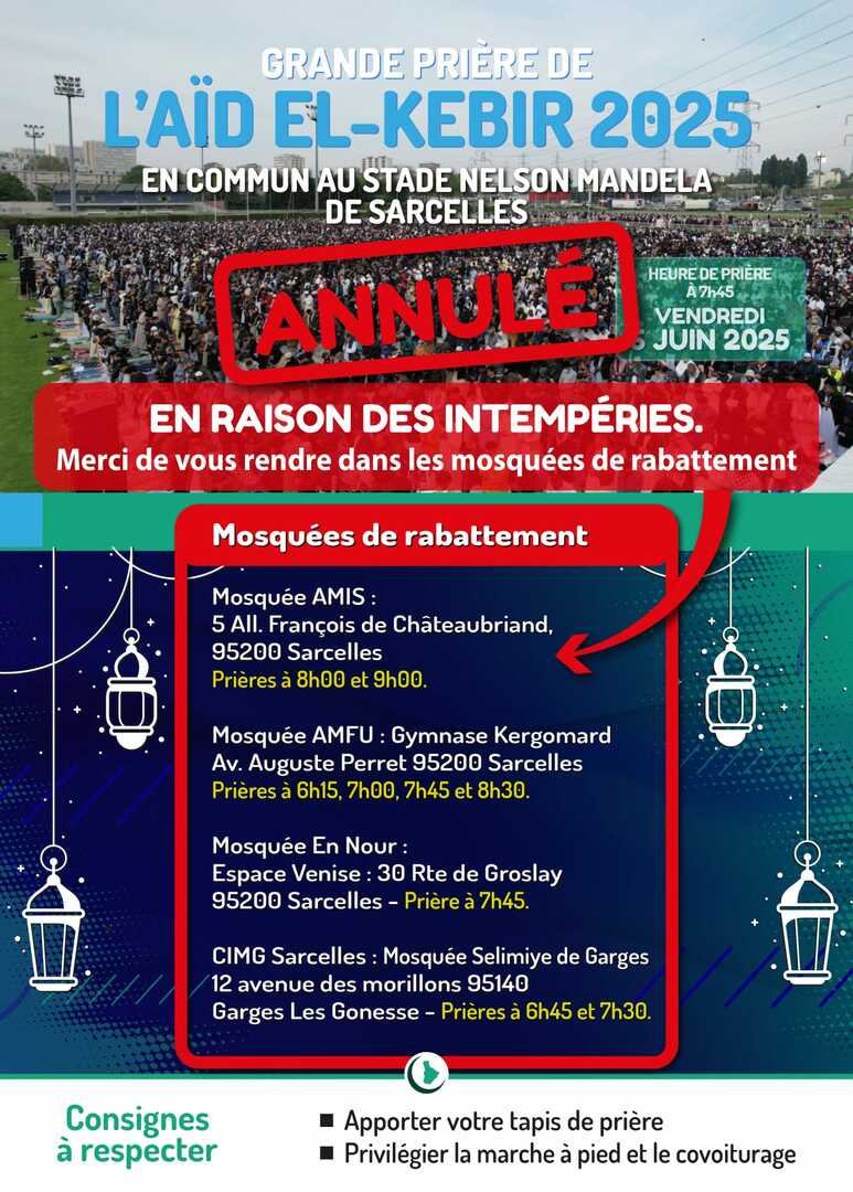 Prière de l'aïd au stade annulé
