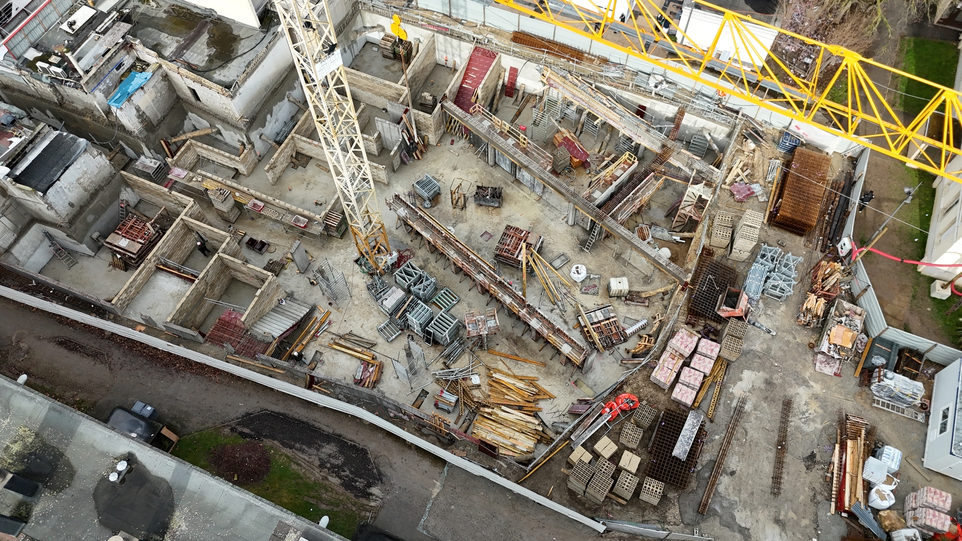 Sous-sol en cours de construction