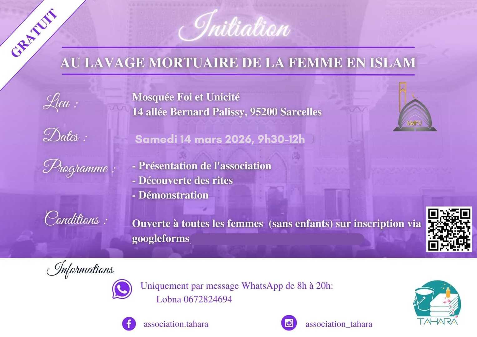 Initiation au lavage mortuaire (Femmes)