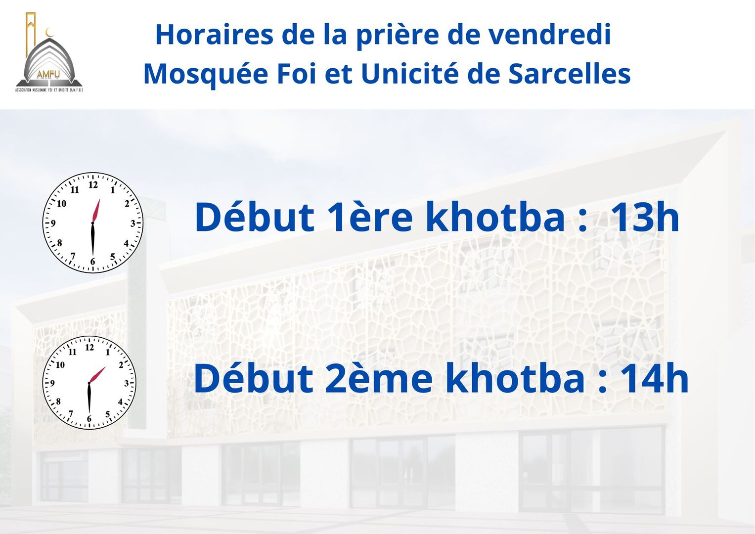 Horaires prière joumoua