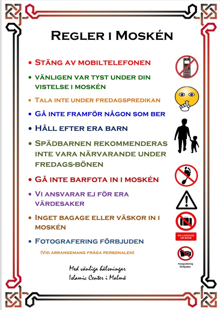 Regler i moskén
