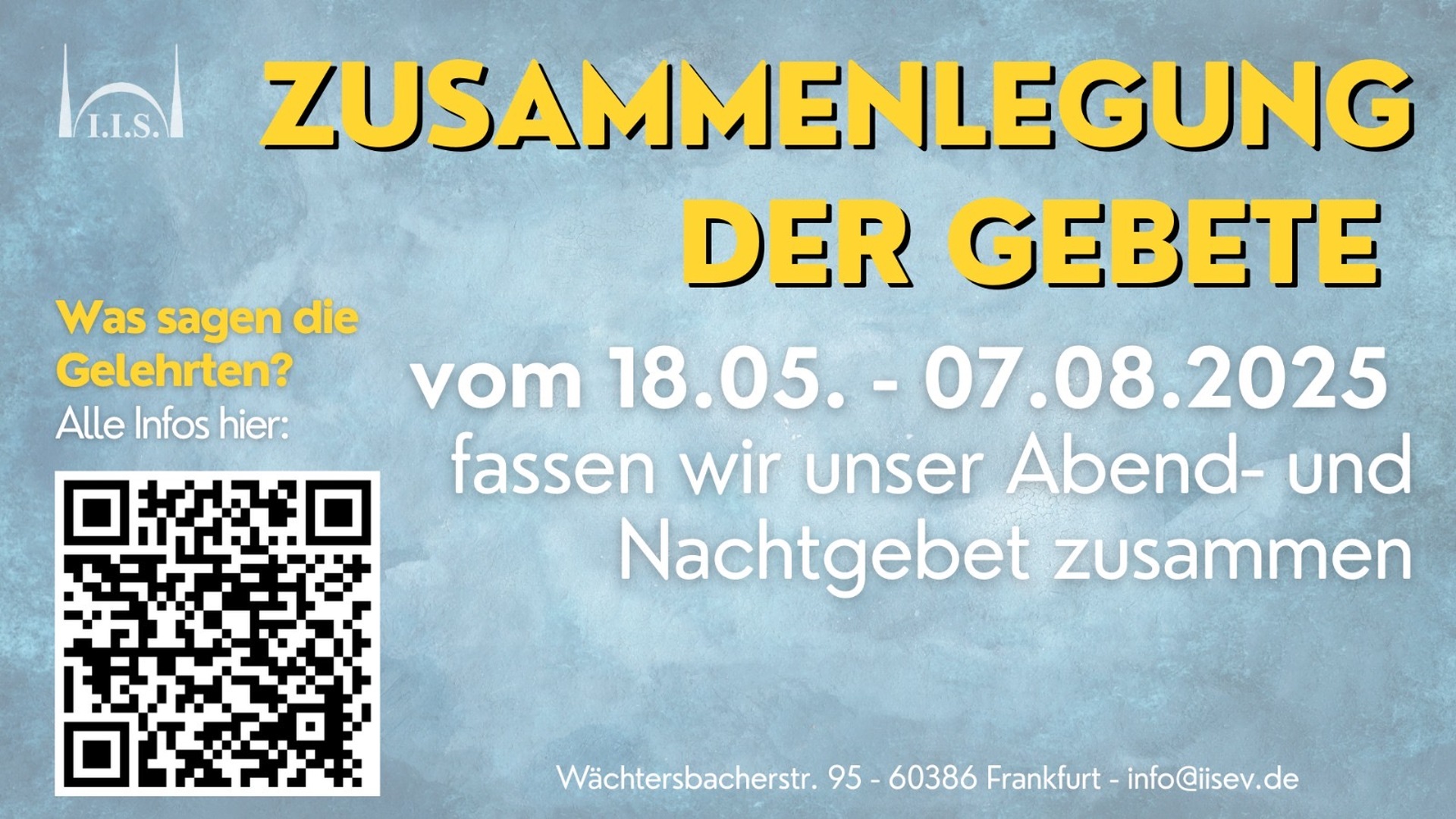 Zusammenlegung - Maghreb und Ischa
