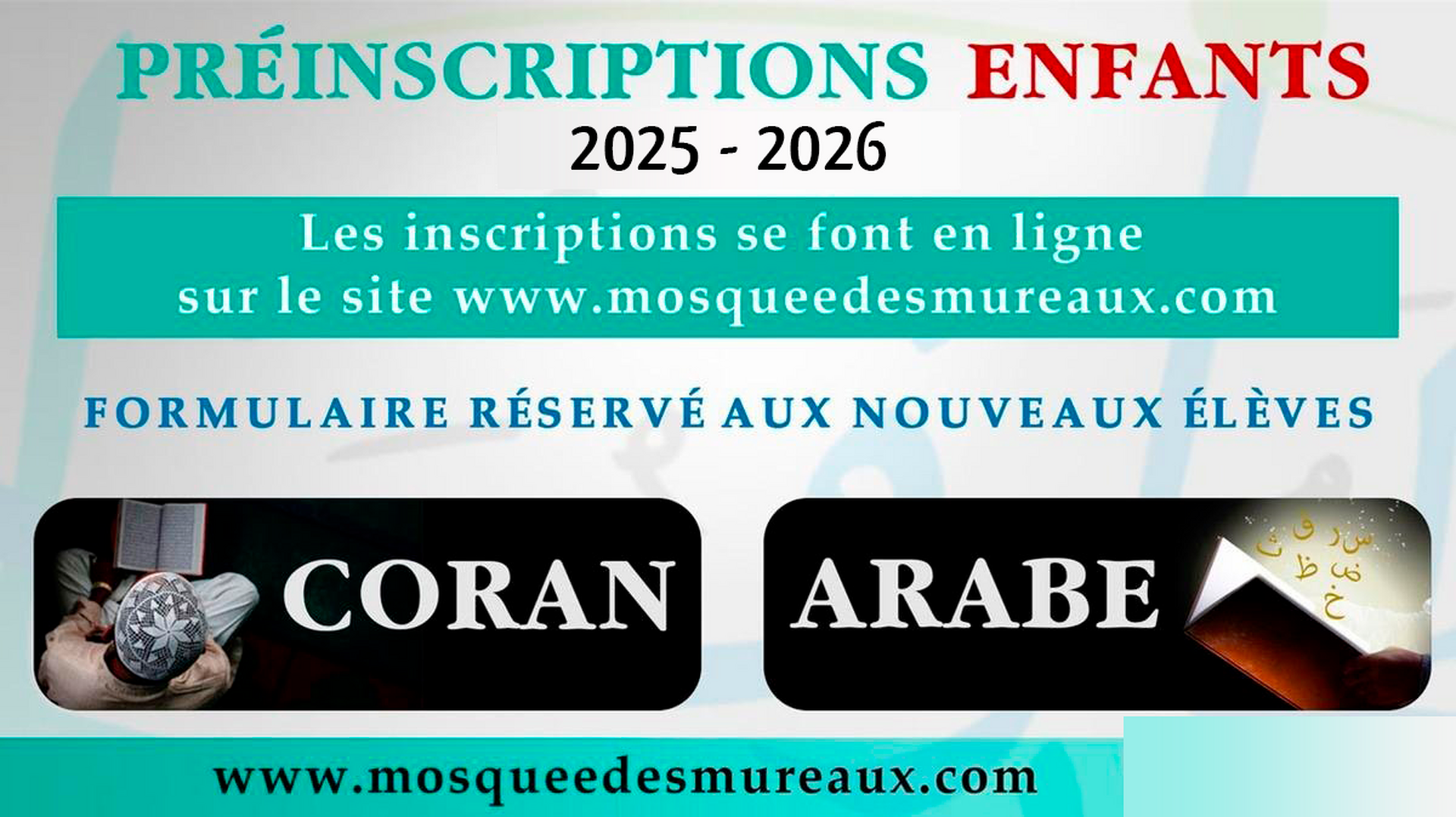 Préinscri. nouveaux élèves 2025/2026