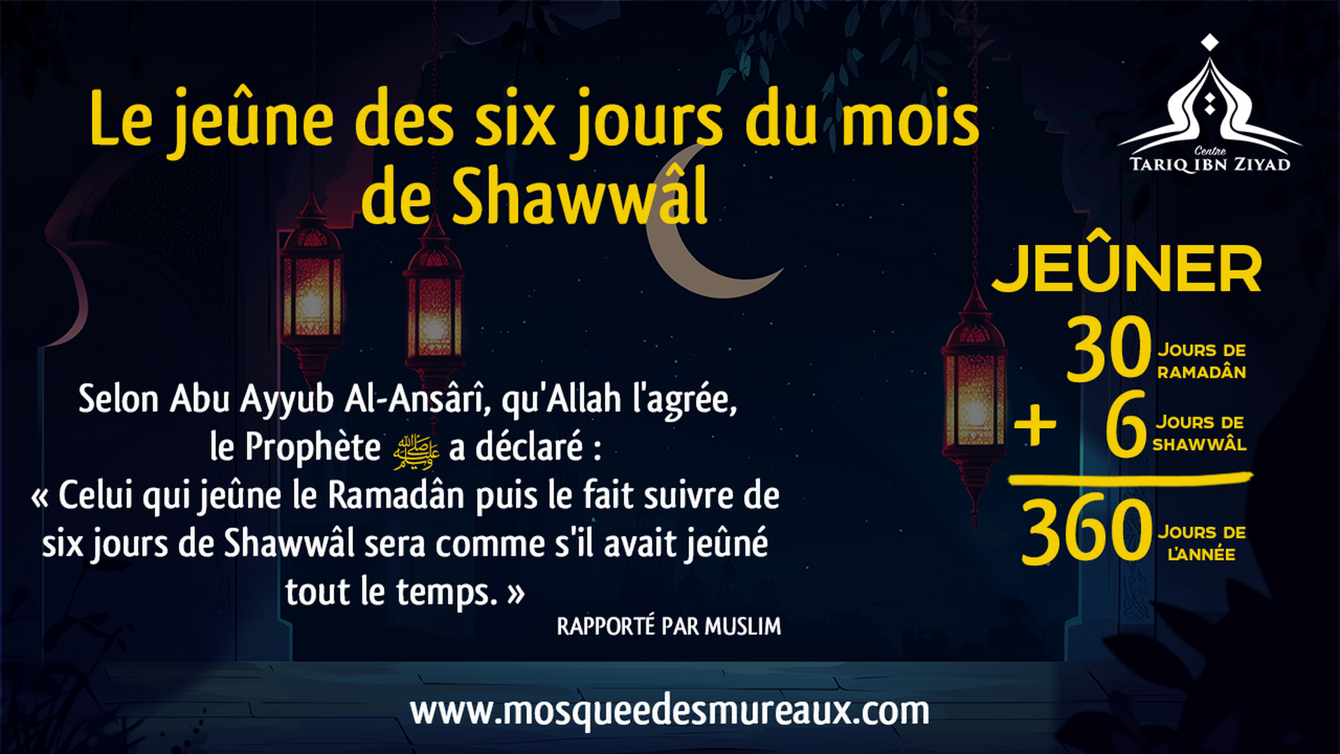 Jeûne 6 jours de Shawwâl