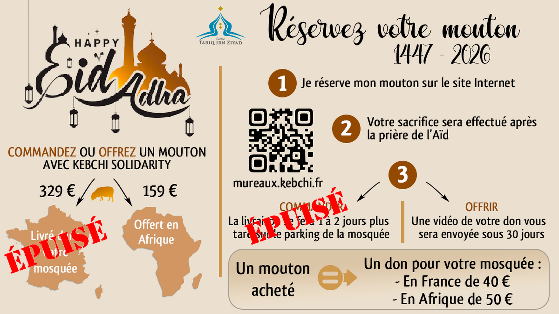 Réservez votre mouton de l'Aïd